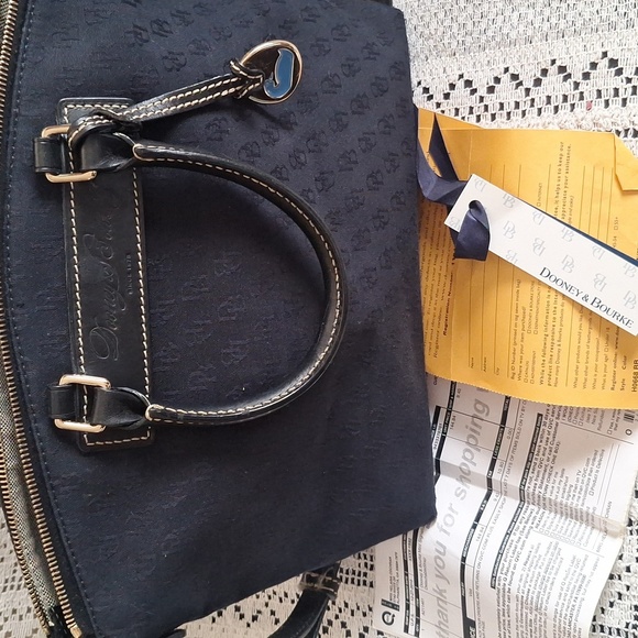 Dooney & Bourke Black Mini Signature  Satchel With Detachable Handbag - Picture 11 of 12